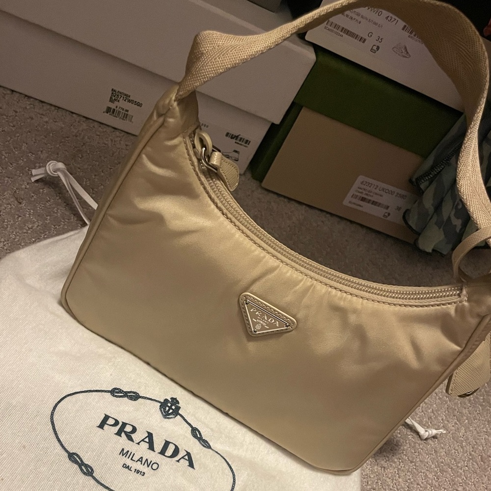 Prada Re-Edition Re-Nylon mini bag Beige